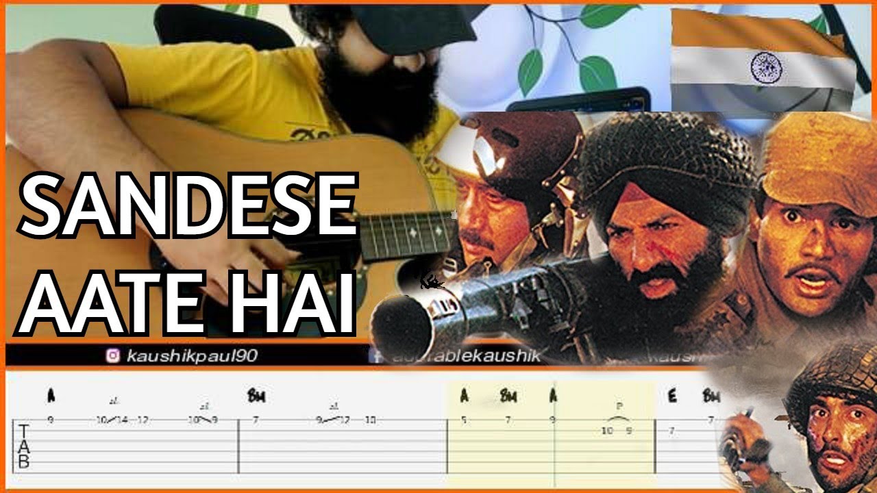 Sandese Aate Hai Guitar Tabs Lesson | Border | Sunny Deol, Suniel Shetty | Patriotic Hindi Song