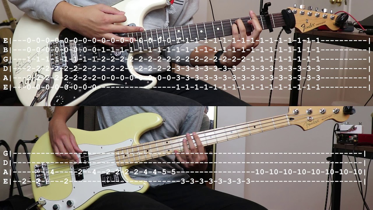 Kinoko Teikoku きのこ帝国 - Kinmokuseino Yoru 金木犀の夜 (Guitar Cover & Bass Cover w/ Tabs)