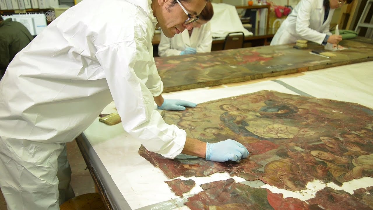 Restauración de pinturas de Ocuilan, dañadas por sismo