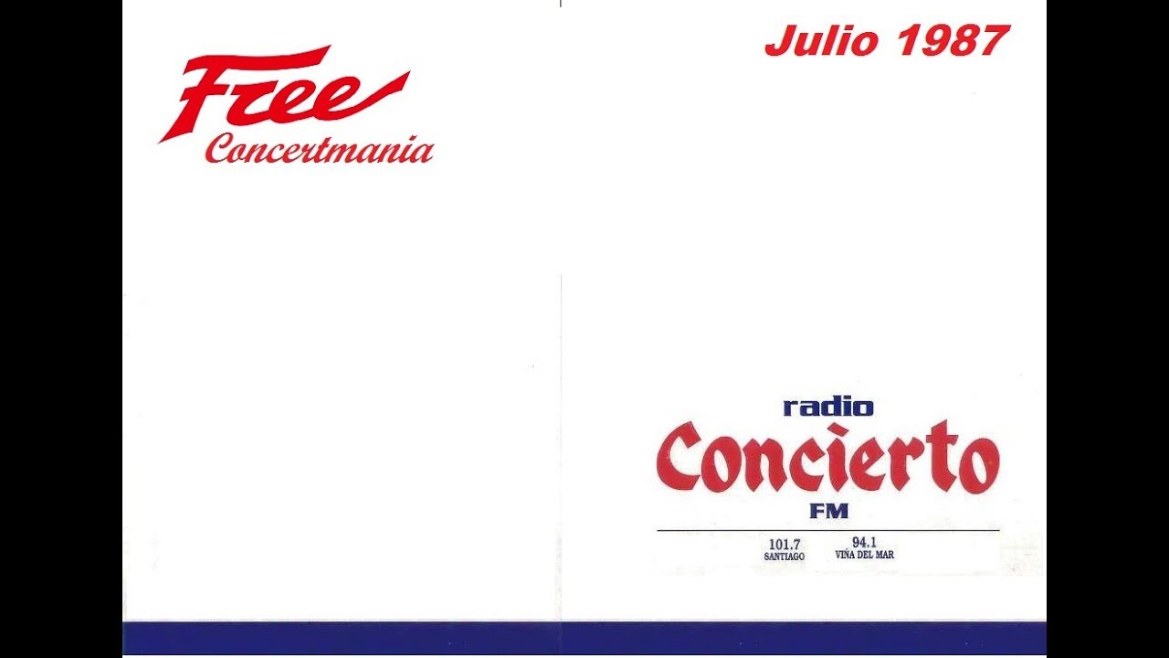 Radio Concierto 101.7 - Free Concert mania (lalo mir. 1987)