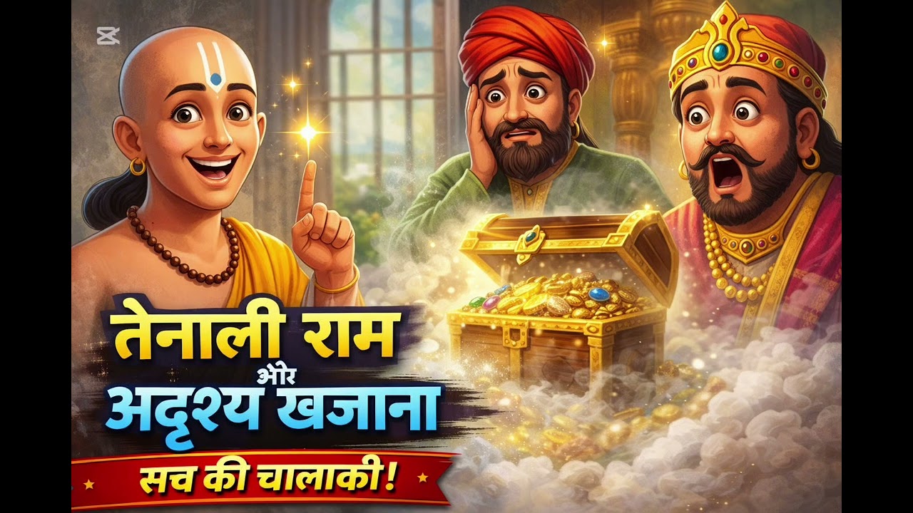 तेनाली राम और अदृश्य खजाना | Tenali Ram Ki Chaturai | Hindi Moral Story