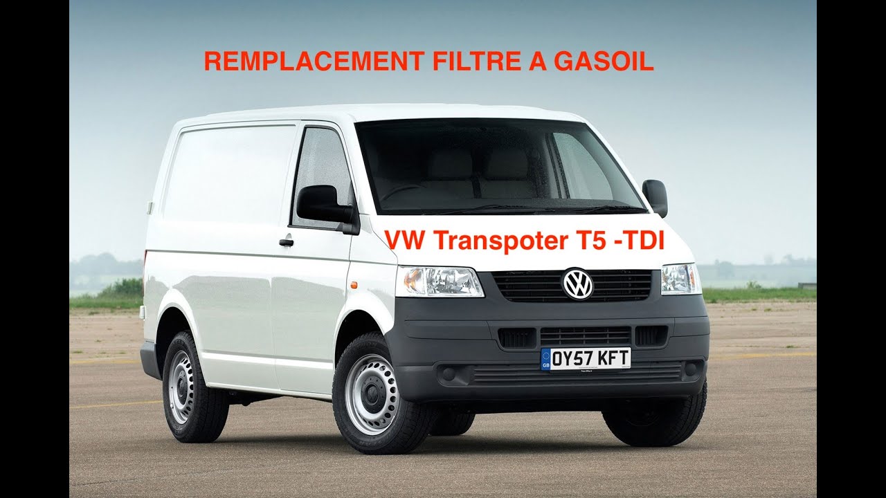 Transporter VW T5 remplacement filtre a Filtre gasoil, replacement change fuel filter