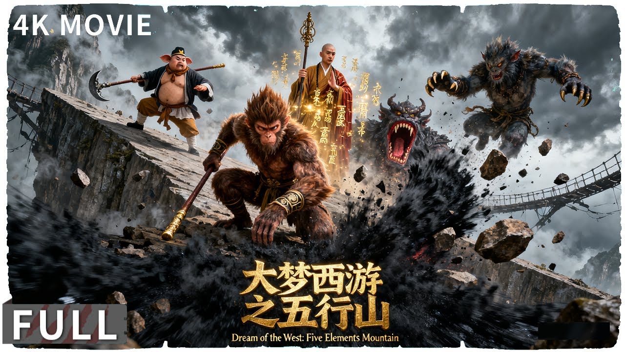 4K Full 孙悟空失去金箍棒，能否击败妖王救出唐僧  《大梦西游之五行山/Journey To The West: The Five Elements Mountains》 陈信喆 / 迟重瑞