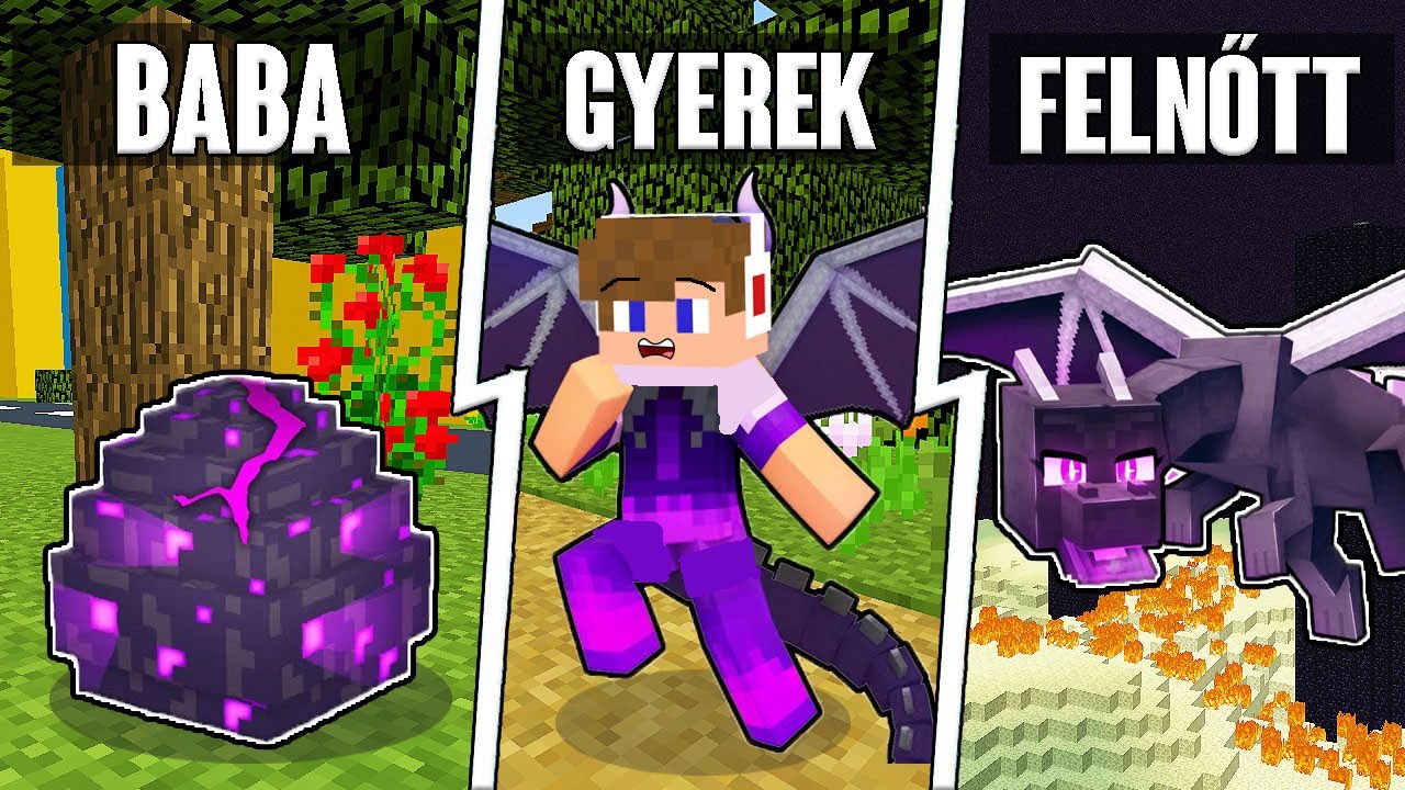SÁRKÁNY A SZÜLETÉSTŐL A HALÁLIG A MINECRAFT-BAN! 😱