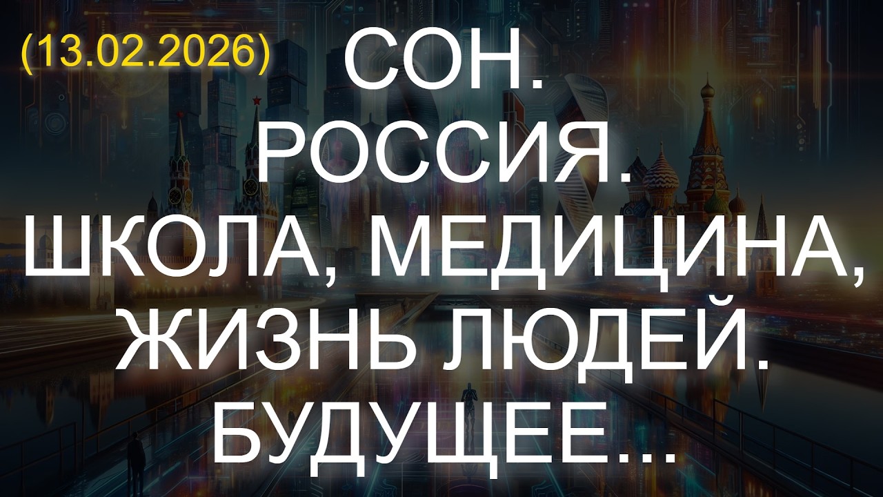 СОН. РОССИЯ. ШКОЛА, МЕДИЦИНА, ЖИЗНЬ ЛЮДЕЙ. БУДУЩЕЕ... (13.02.2026)