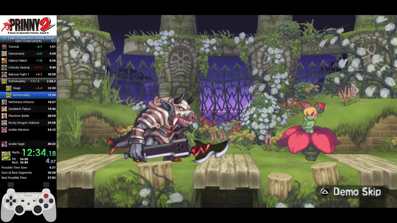 [Prinny 2: DoOPD] Hell's Finest Speedrun | 39:34.63 | 11 Deaths