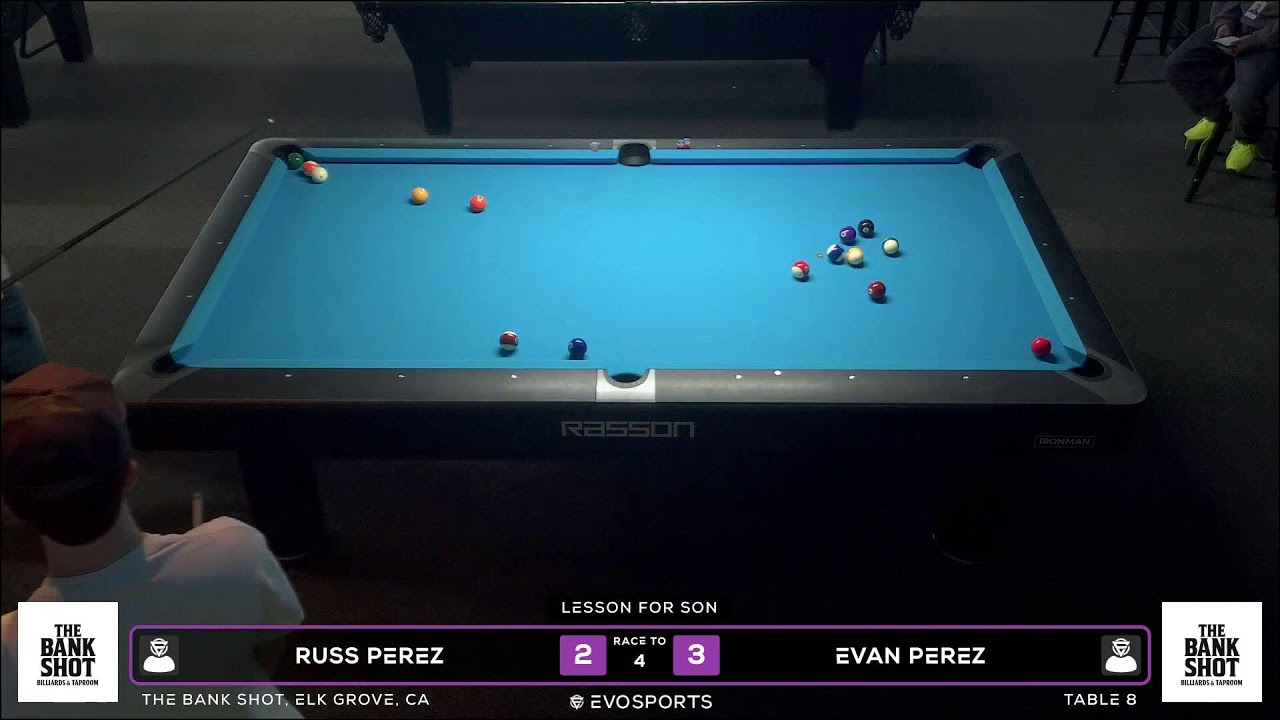 RUSS PEREZ vs EVAN PEREZ - THE BANK SHOT - TABLE 8 | EvoSports