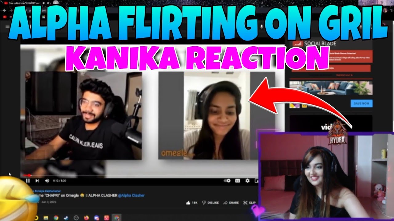 ALPHA FLIRTING WITH GIRL KANIKA REACTION 😂 #omegle #hydra