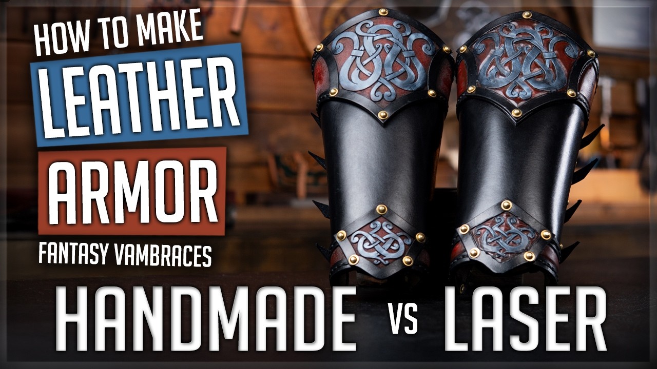 Making Leather Armor - How FAST is a LASER vs HANDMADE? - Vambraces