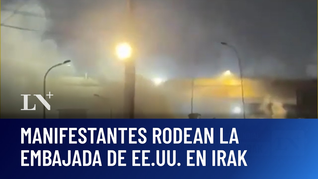 Guerra en Medio Oriente: manifestantes rodean la embajada de EE.UU. en Irak