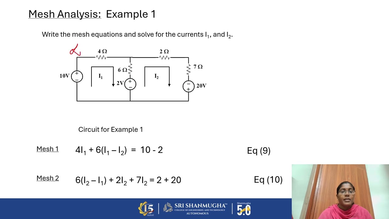 Numerical Problem in Mesh analysis
