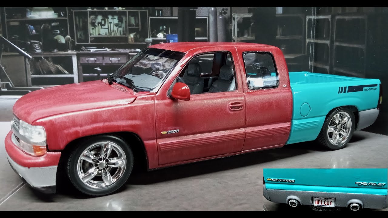 1999 Chevy Silverado Street Truck 1/25 Scale Model Kit Build How To Assemble Paint Interior Weather
