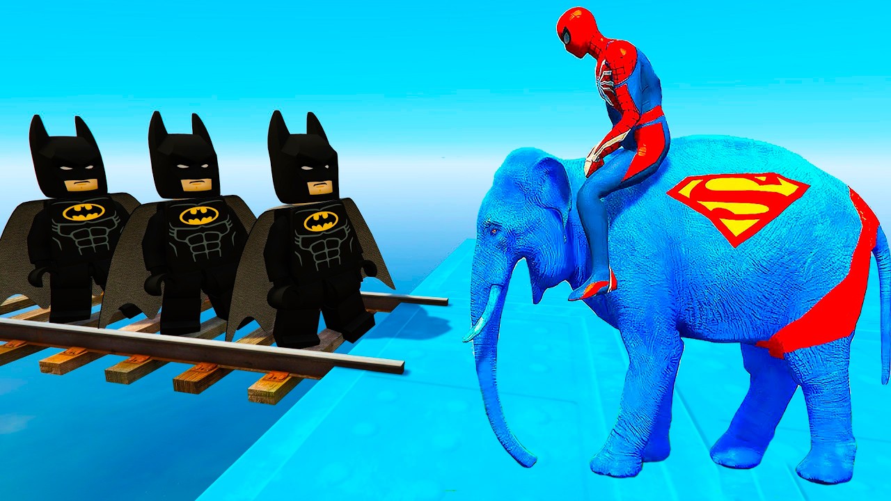 GTA 5 | Crazy Ragdoll - Spiderman On Rainbow Bridge With Minions (Funny Fails Compilations) 1