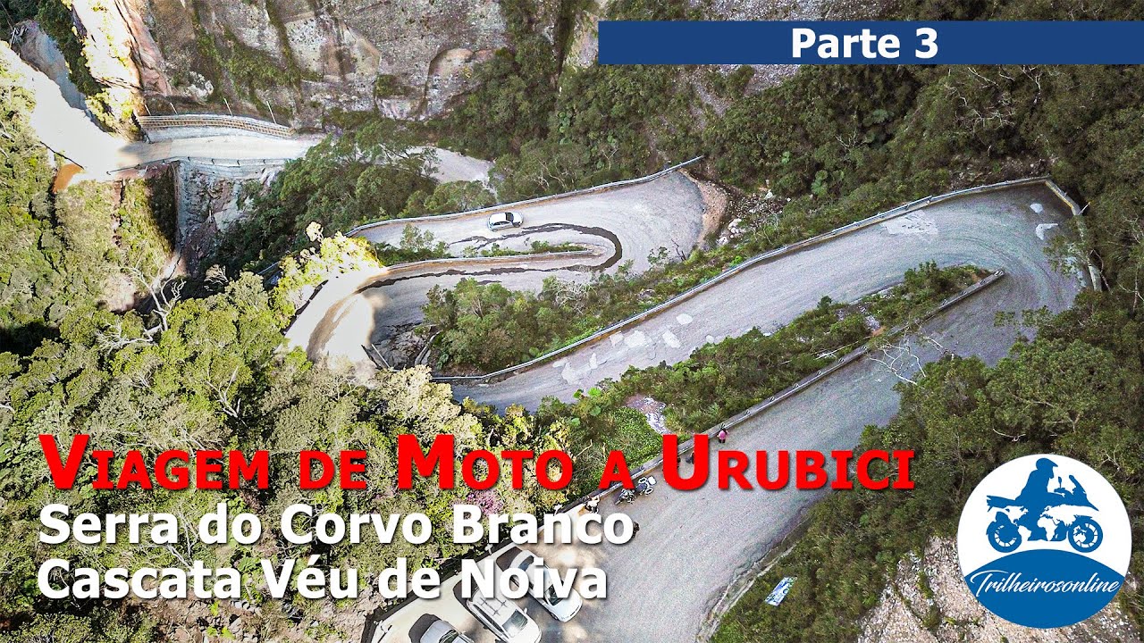 Urubici SC - Parte 3 - Viagem de Moto - Serra do Corvo Branco e Cascata Véu de Noiva