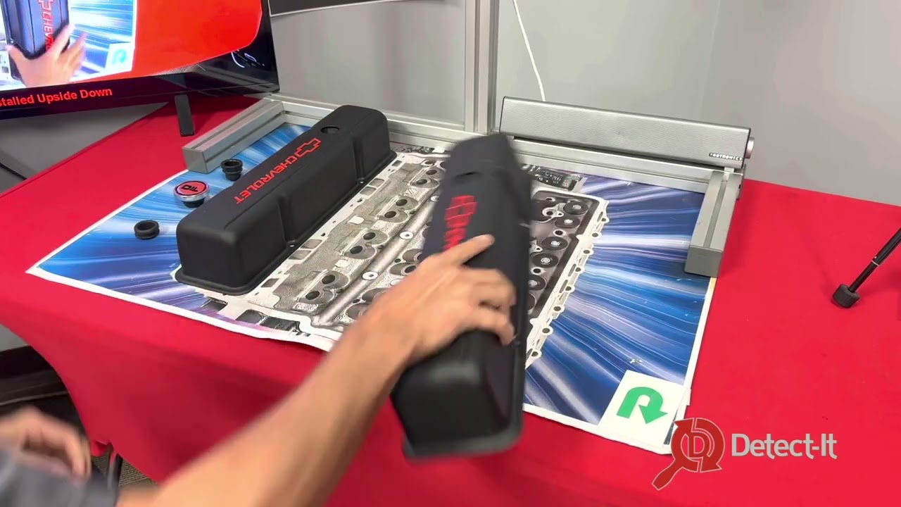 Engine Assembly With Worker Instructions