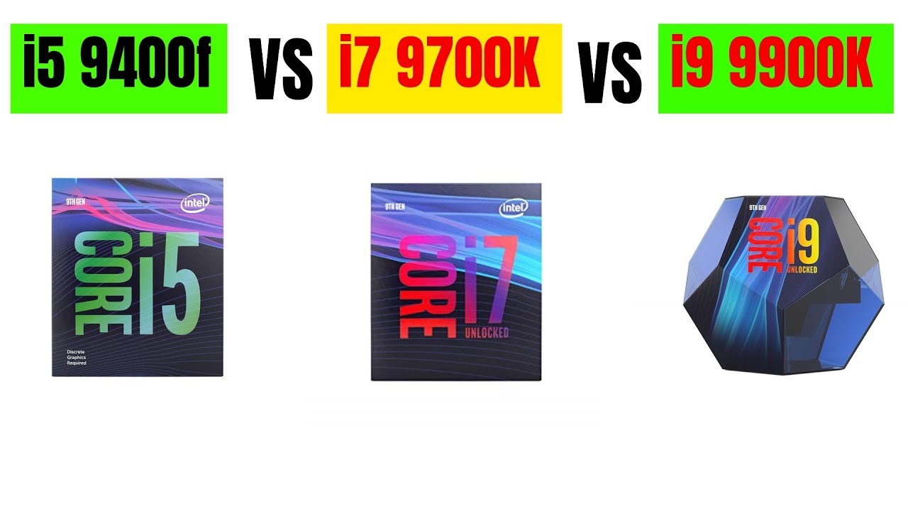 Core i5 9400f VS Core i7 9700K VS Core i9 9900K ベンチマークテスト