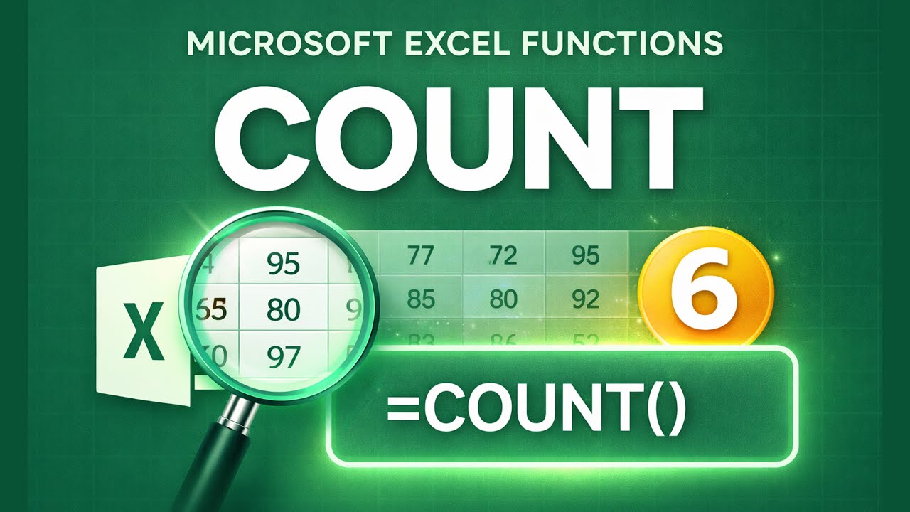 How to Use the COUNT Function in Excel | Count Numbers the Right Way