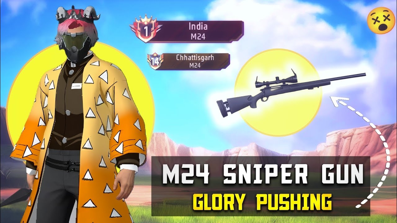 Pushing Top 1 Title in M24 sniper🎯 1v4 rank mode🔥 || Glory push to #1 in India🇮🇳|| TANMAY FF07⚡