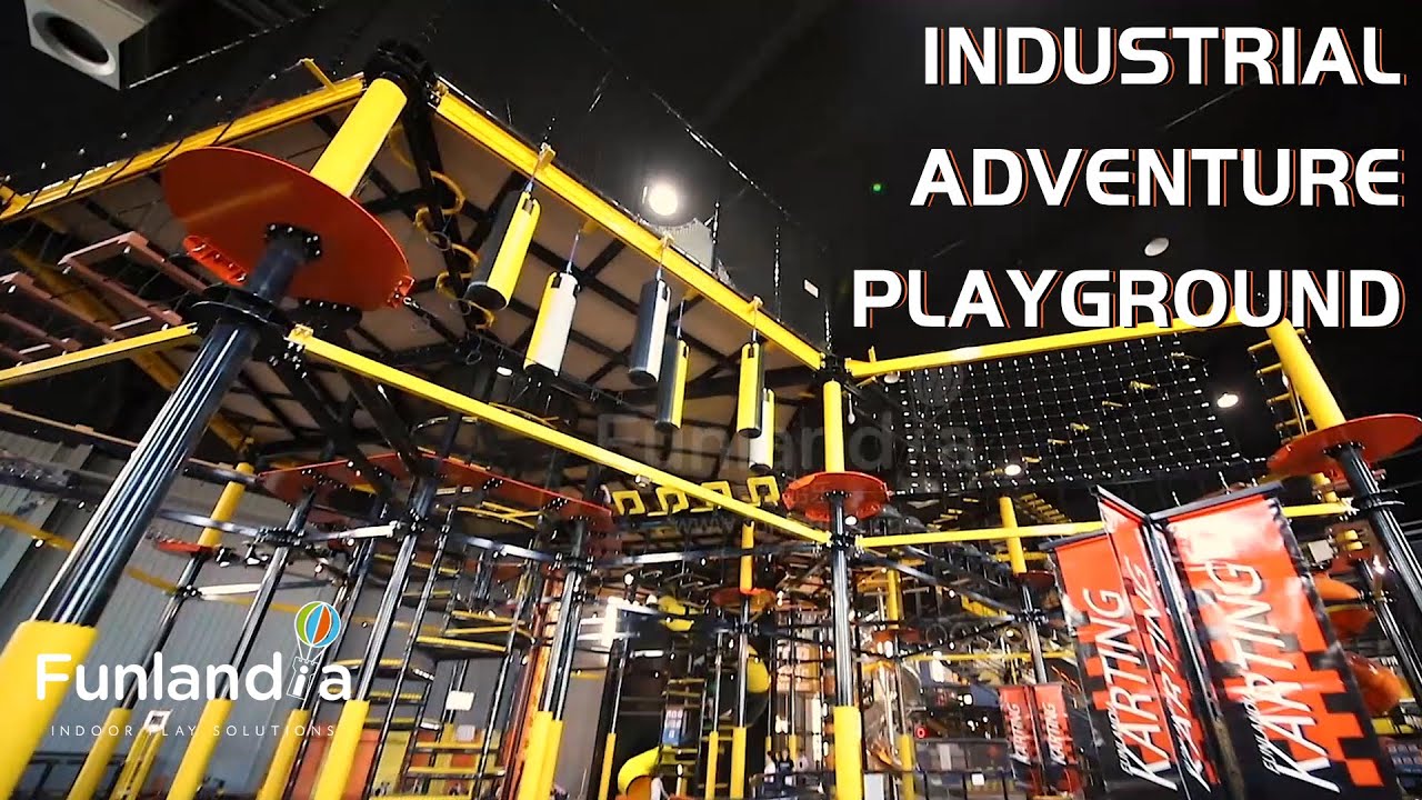 Our Products - (trampoline park, ninja course, roller glider, donut slide, karting, rope courses)