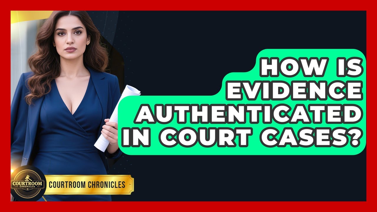 How Is Evidence Authenticated In Court Cases? - Courtroom Chronicles