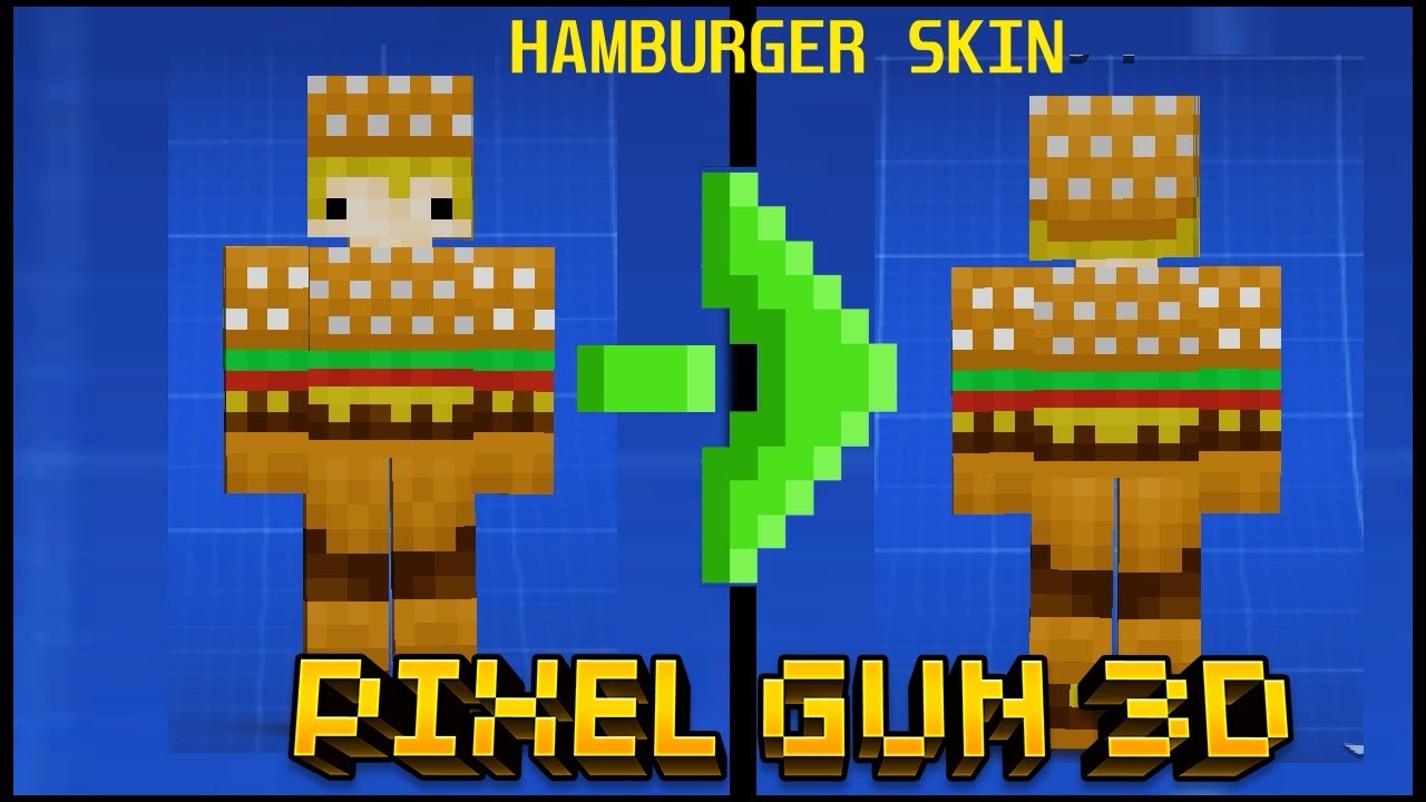 How to make a Hamburger Skin in Pixel Gun 3D