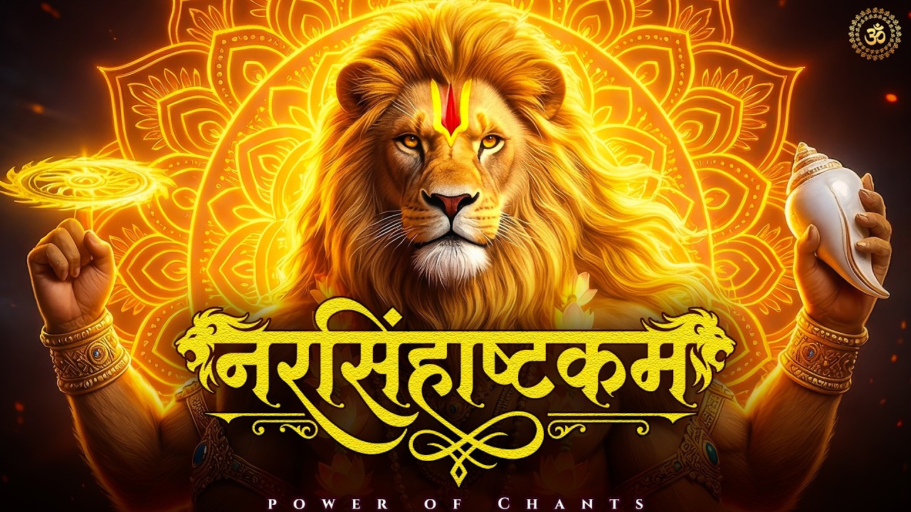 श्री नरसिंह अष्टकम् | Shri Narasimha Ashtakam | Powerful Narasimha Stotra | Protection Mantra