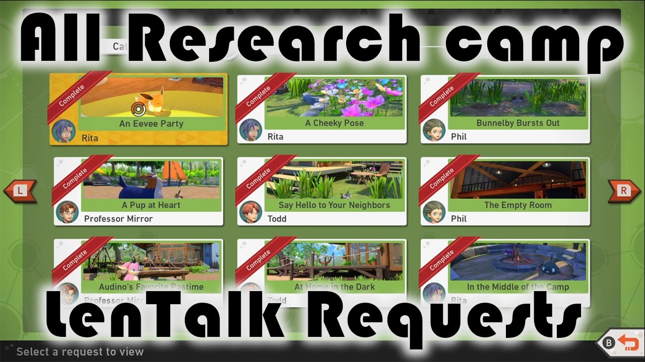 New Pokémon Snap - All Research Camp Tasks | LenTalk Requests