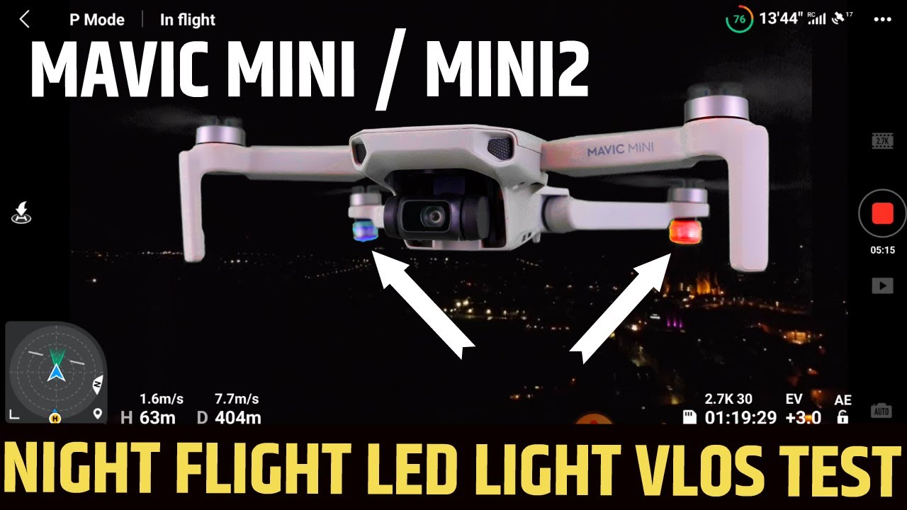 NIGHT FLIGHT DRONE LED STROBE LIGHT VLOS TEST | MAVIC MINI / MINI 2