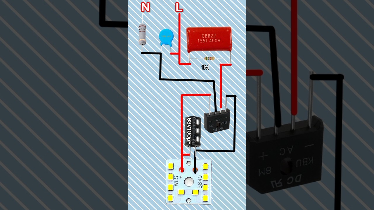 9 watt LED Bulb driver circuit diagram | MCPCB driver circuit