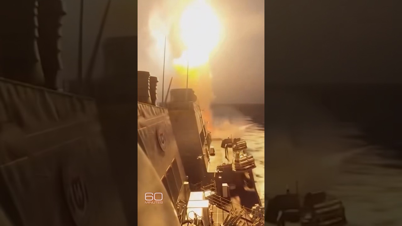 Watch the Navy shoot down incoming Houthi missiles #shorts