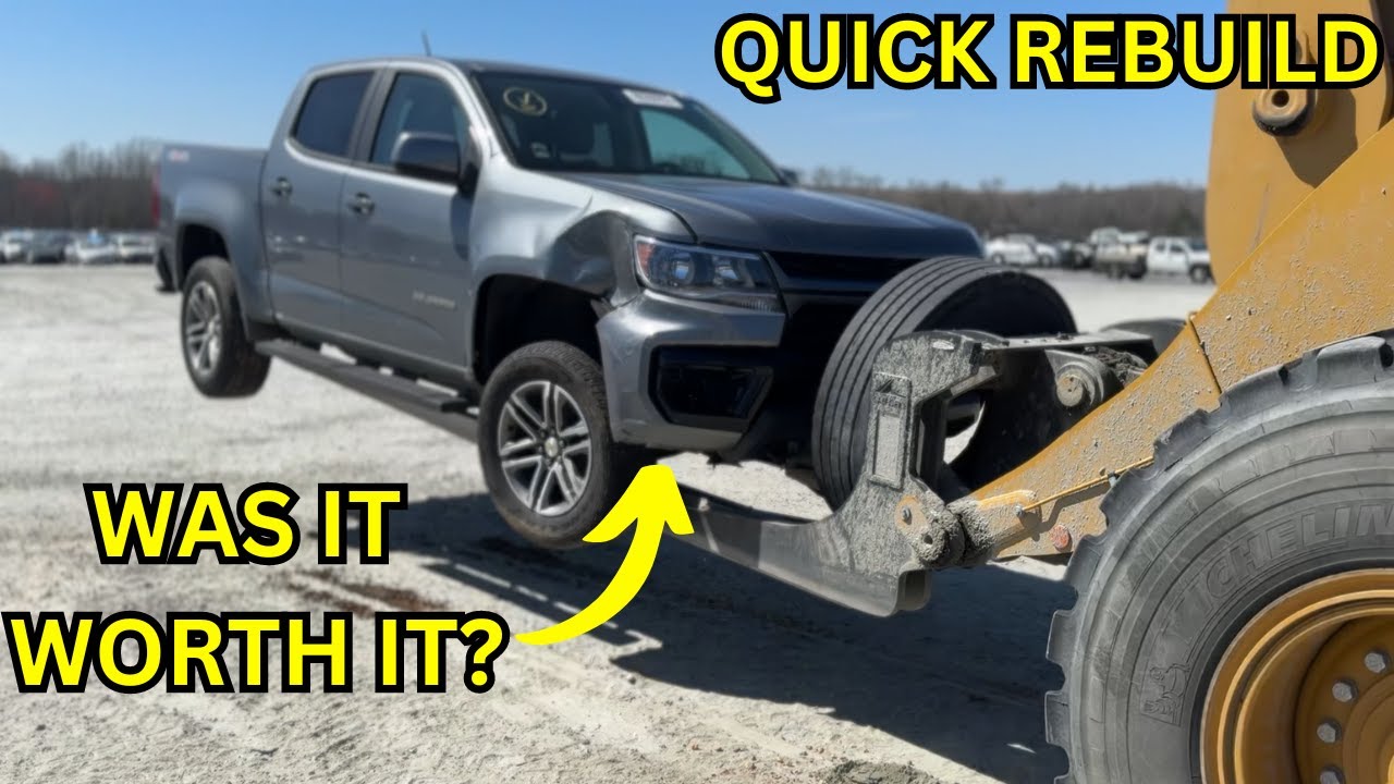 WE WON A WRECKED 2022 CHEVY COLORADO WE REBUILD IT QUICKLY