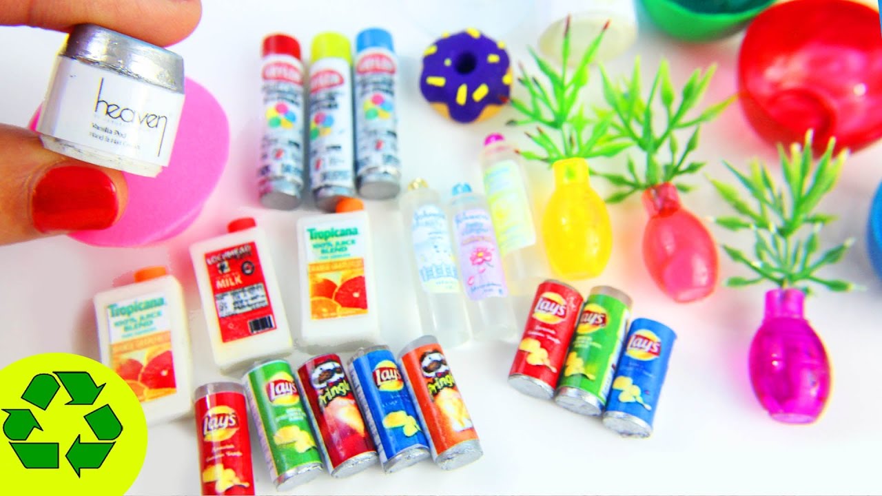 10 Easy DIY Miniatures - each in less than 1 minute #1 - simplekidscrafts