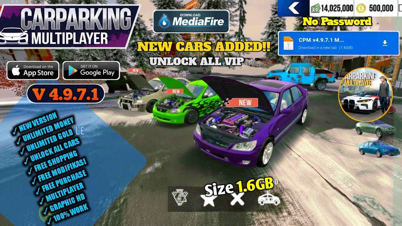 Обновление!! Модифицированная версия игры Car Parking Multiplayer Mod Apk 4.9.7.1 (2026) - Неогра...