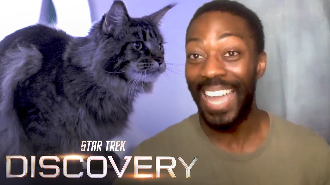 David Ajala Explains What It's Like Working With Grudge, The Cat | Star Trek Discovery