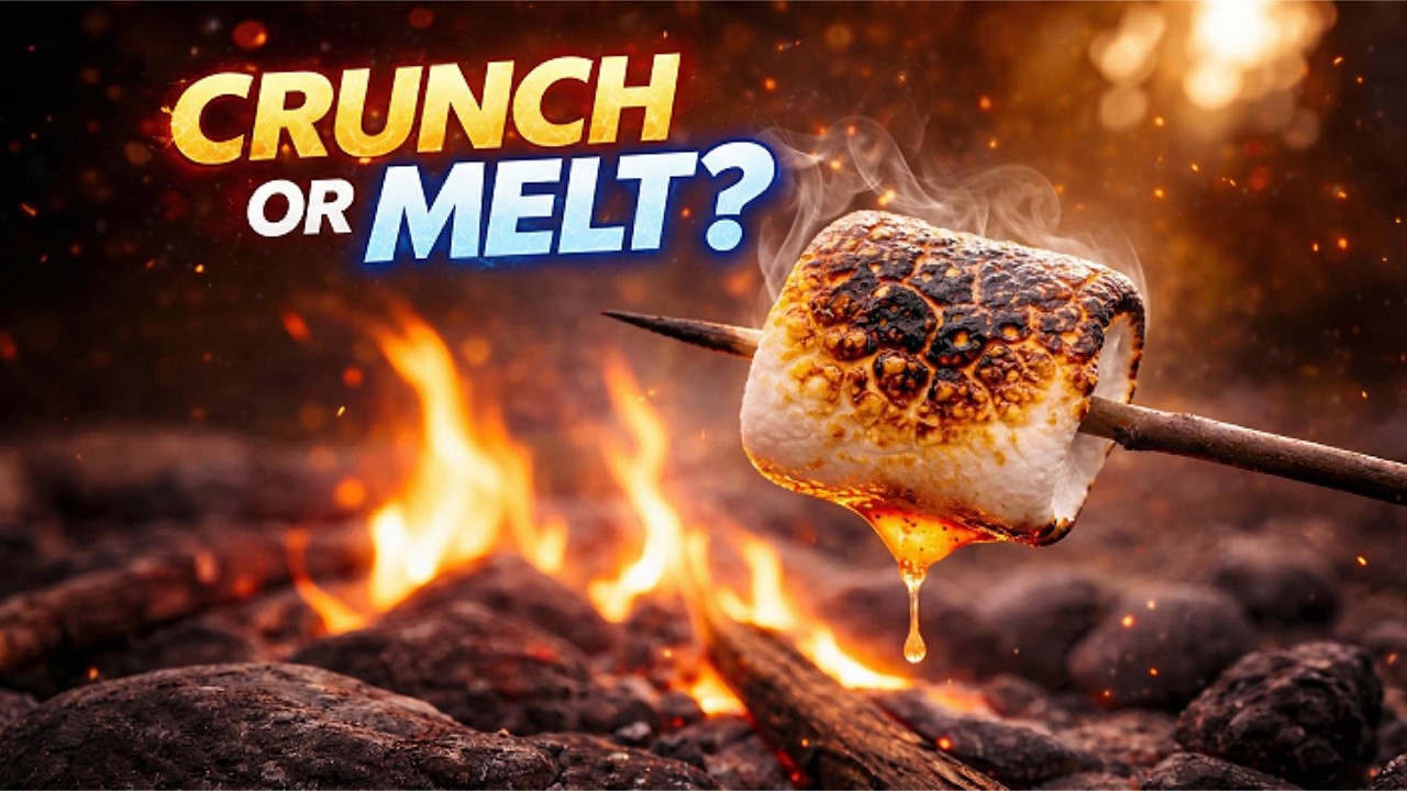 Marshmallow Over Fire 🔥 Real Crack & Melt ASMR (No Talking)