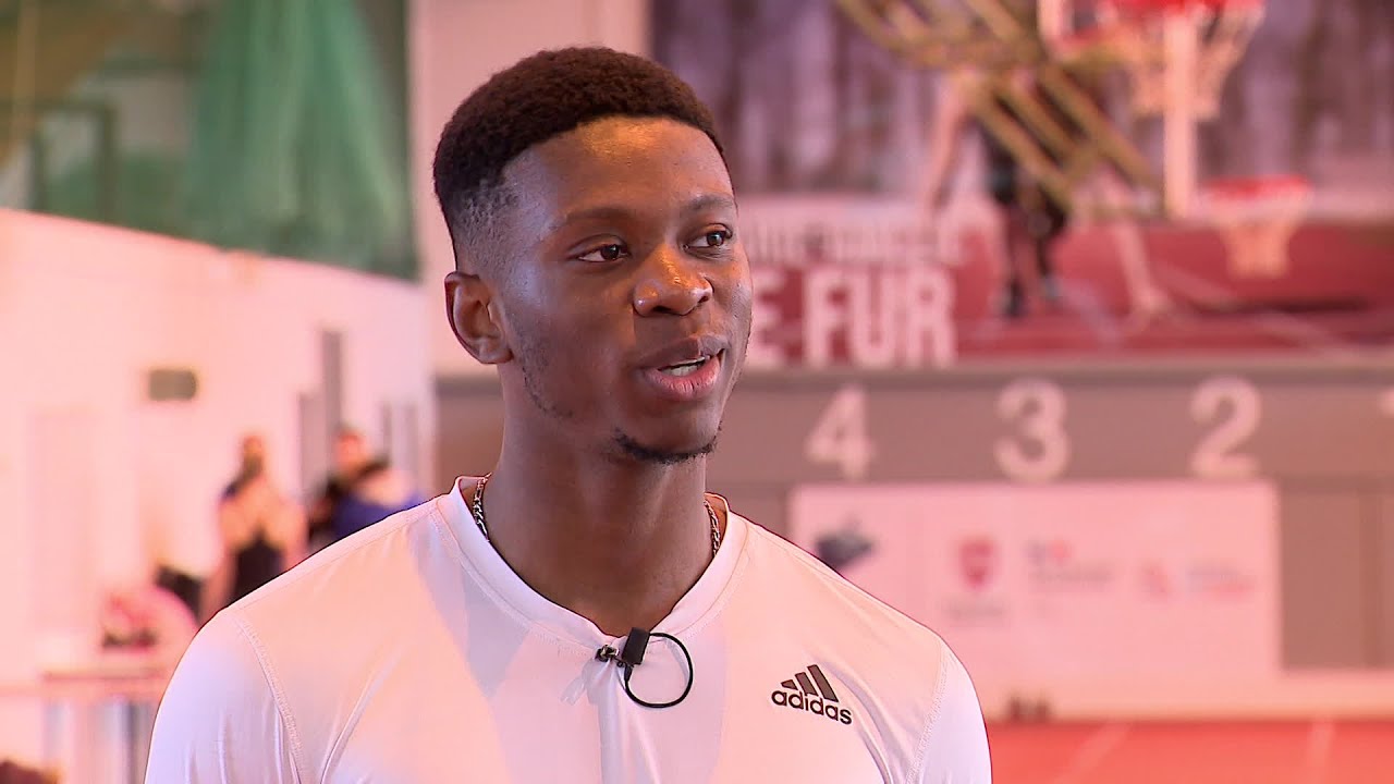 Espoir du sprint français, Jeff Erius s'entraîne à Poitiers