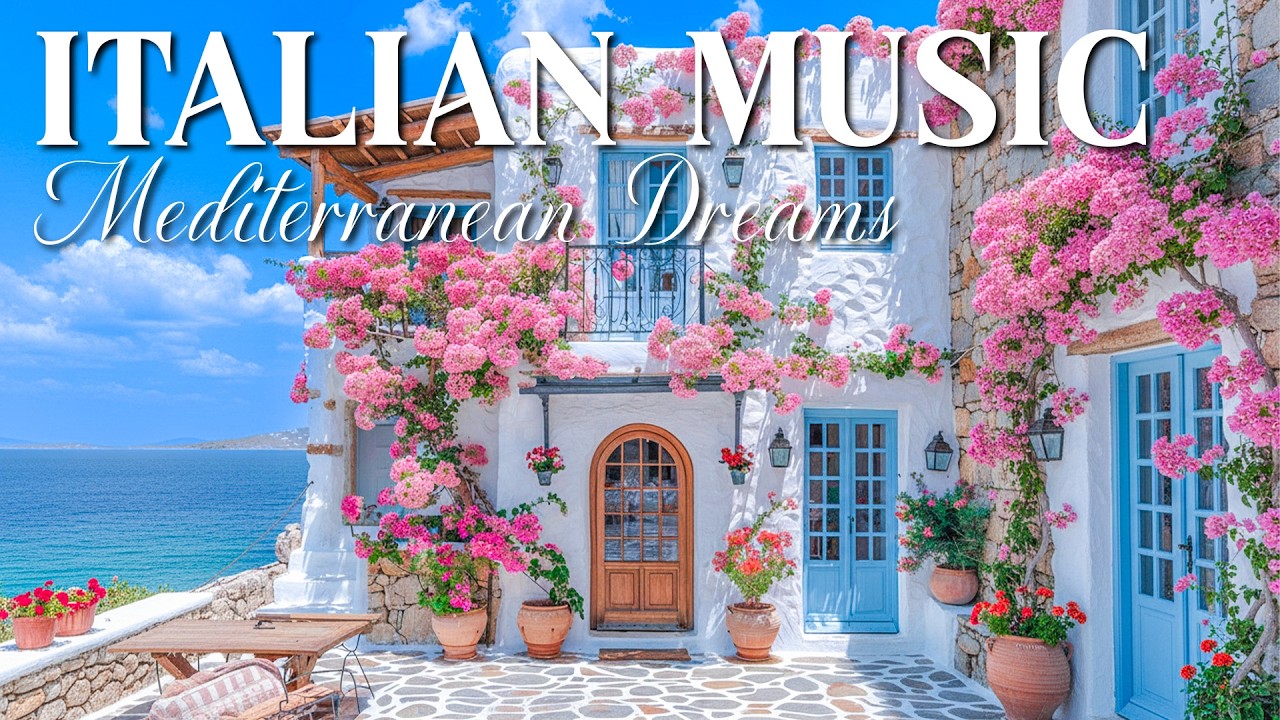 🌊 Mediterranean Coastal Bliss 🎶 Greek Islands & Amalfi Dream Escape with Deep Ocean Calm 4K