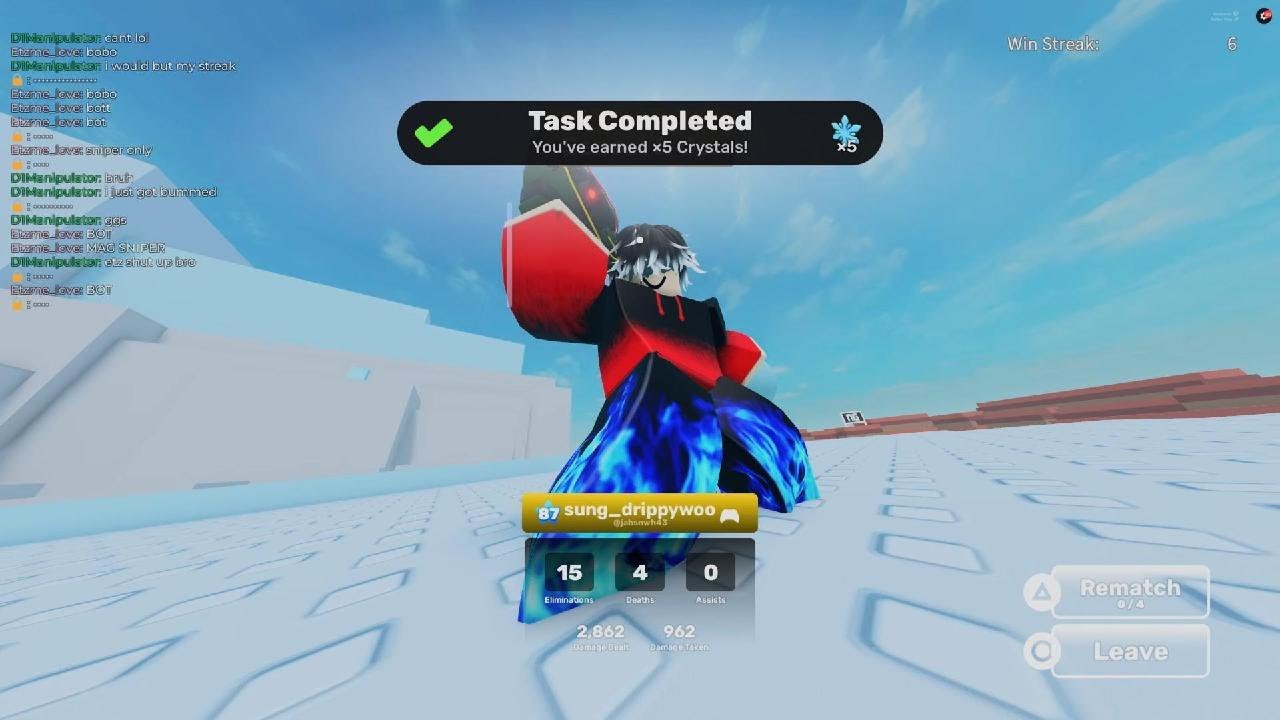 Doing a 1v3 in roblox rivals with 2 seconds left and barely won
