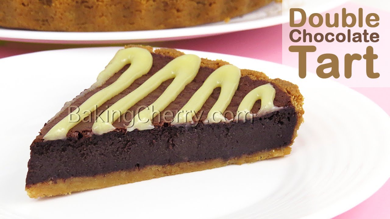 DOUBLE CHOCOLATE TART Recipe (Using a Blender) | DIY Yummy Dessert | Chocolate Pie | Baking Cherry