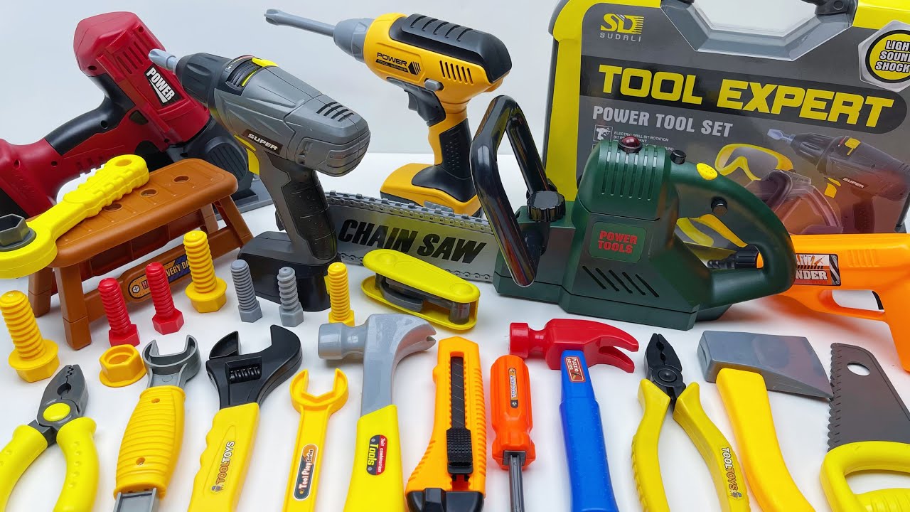 14 min to open the box, satisfied with the electric screwdriver, screw assembly toolbox | Toy Review