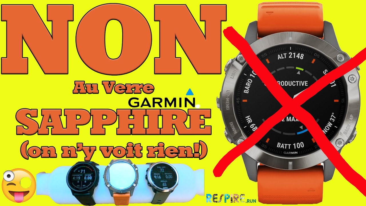 Le test des verres GARMIN SAPPHIRE vs GORILLA GLASS (dx et 3) des montres FENIX
