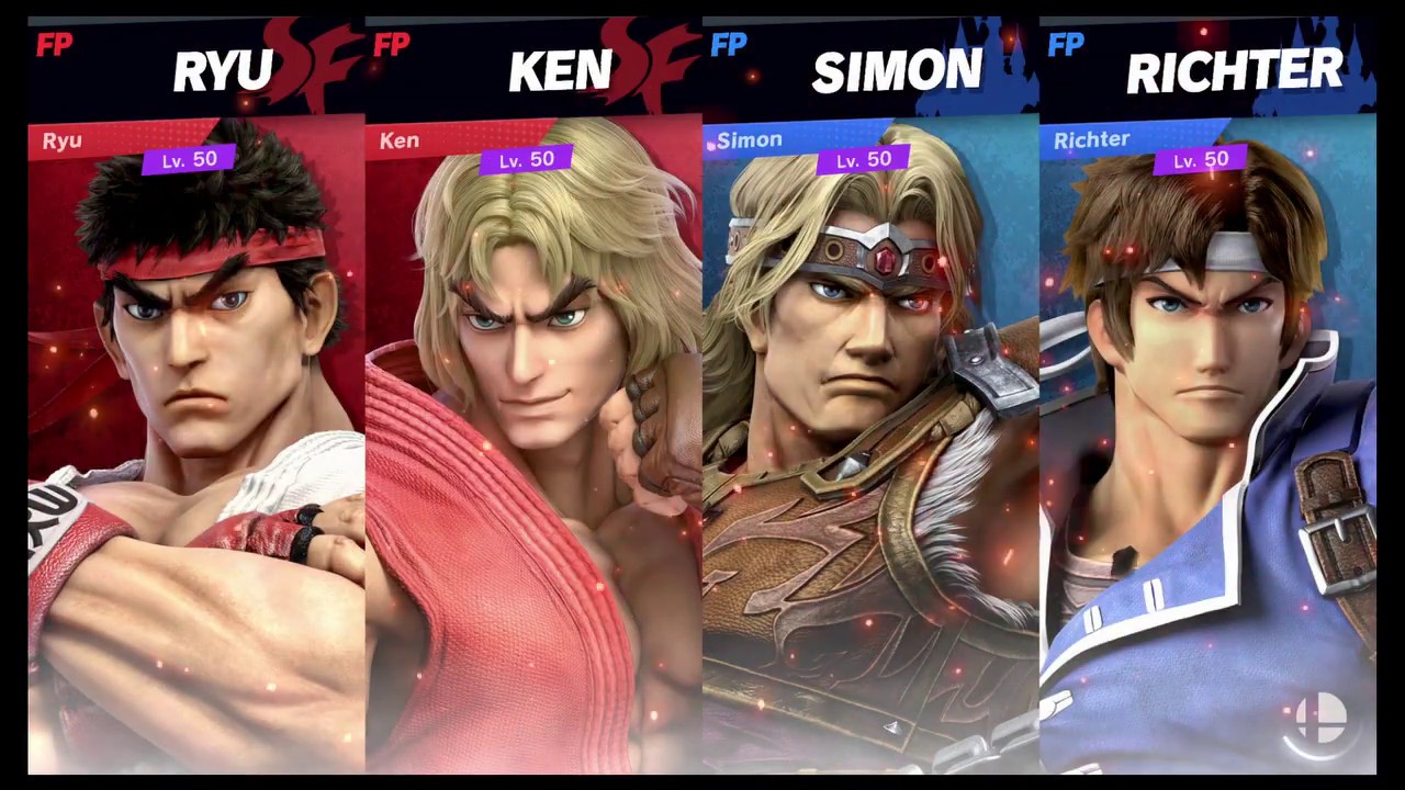 Super Smash Bros Ultimate Amiibo Fights   Request #9888 Ryu & Ken vs Simon & Richter