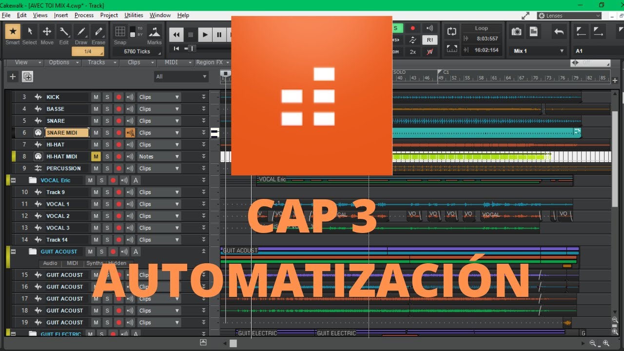 Tutorial Cakewalk en español - Capitulo 3 Automatización