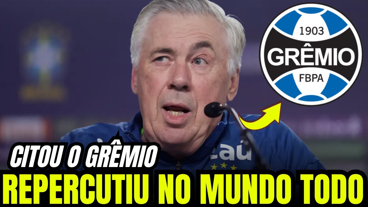 RESPEITO EUROPEU! ANCELOTTI ELOGIA O IMORTAL E AGITA A NAÇÃO TRICOLOR NA ARENA | NOTICIAS DO GRÊMIO