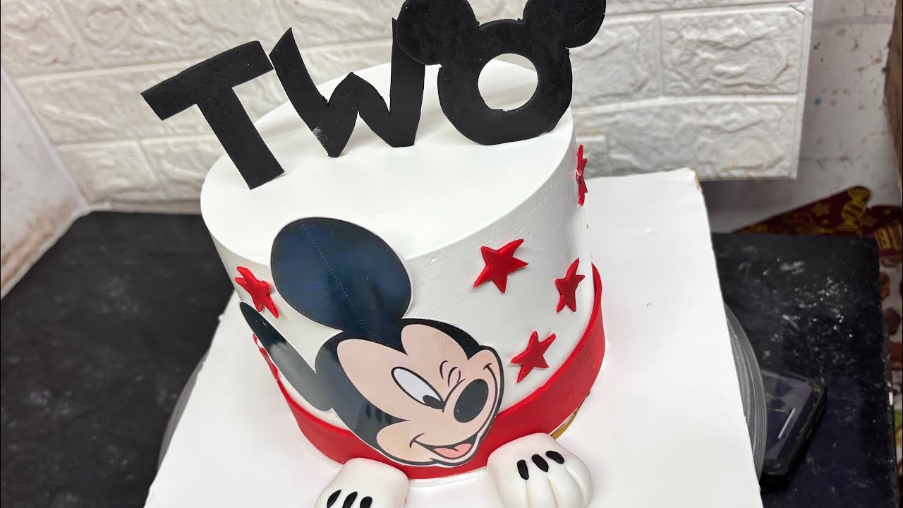 Mickey Mouse cake \ how to make Mickey Mouse cake 