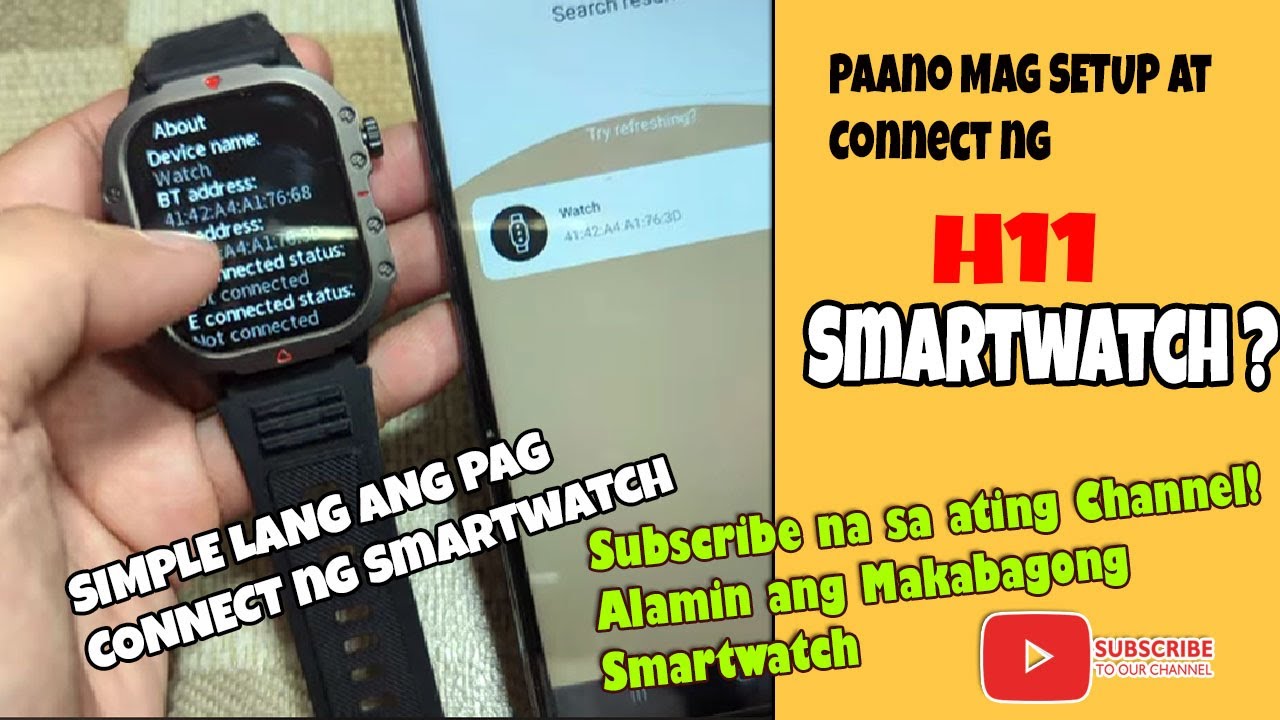 Tutorial kung Papaano Mag Setup ng H11 Smartwatch sa Phone gamit Ang Laxasfit App