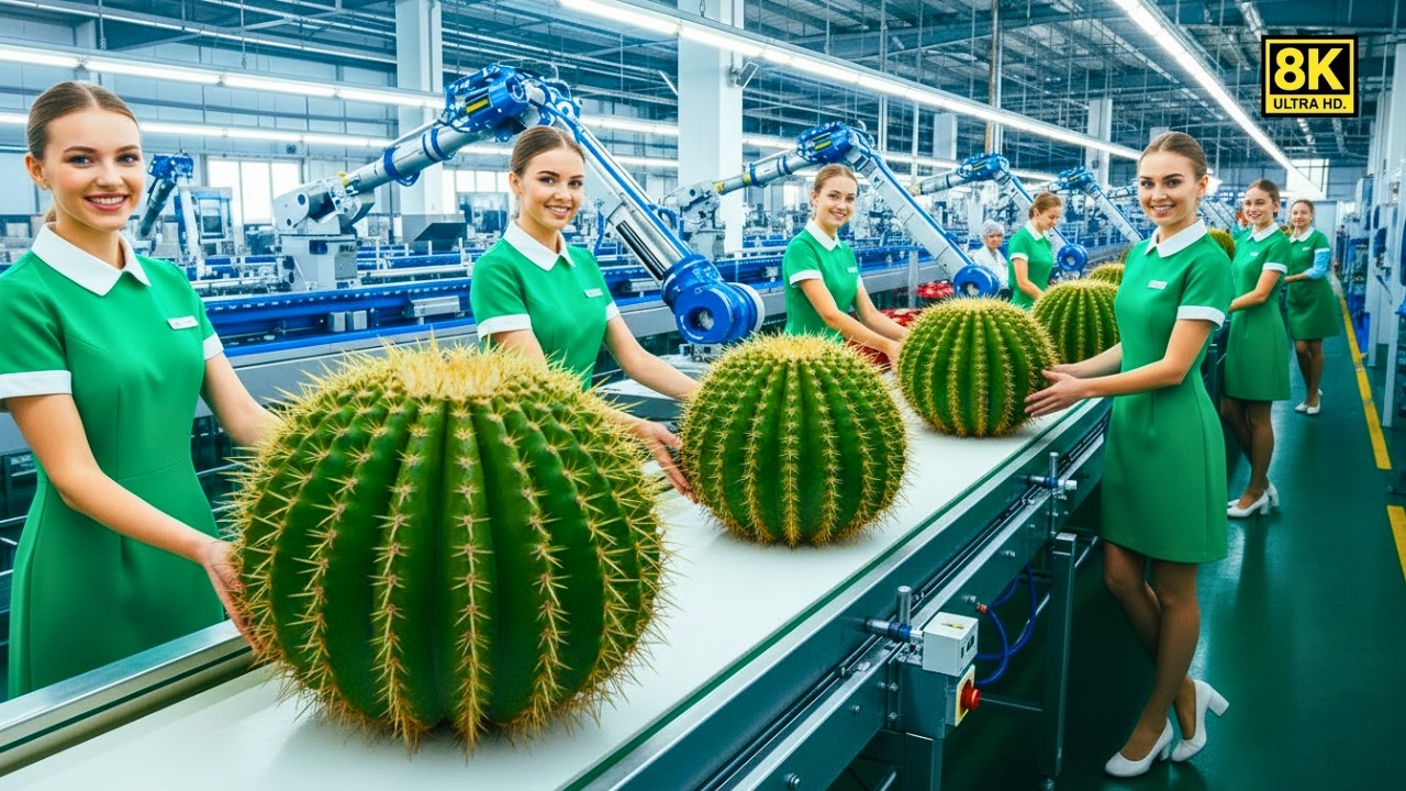 Inside The CACTUS Processing Factory - From Desert Plant to Medicine & Juice | Mega Factory Tour