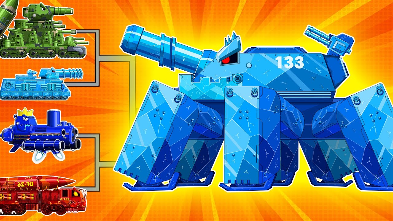 THE EVOLUTION OF THE TRAIN MISSILE LAUNCH UPGRADE NUCLEAR - Cartoons about tank