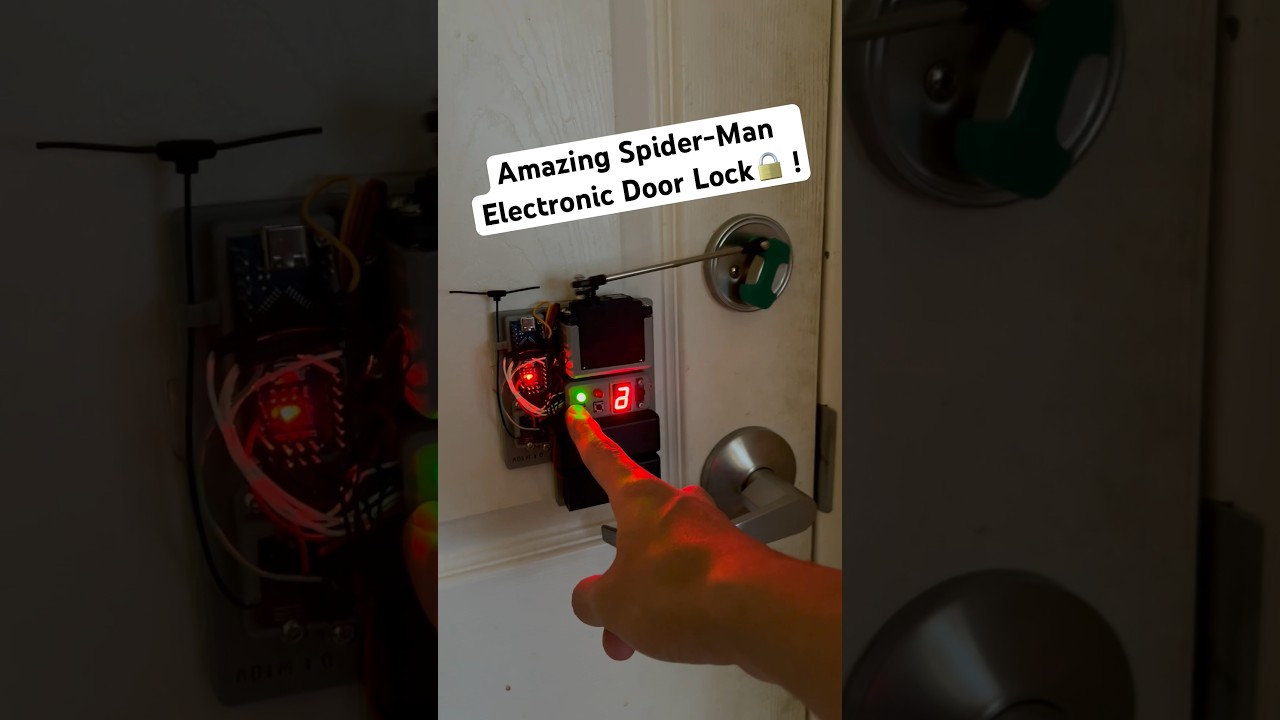 Arduino RC electronic door lock I hacked with just a few components laying around! #amazingspiderman