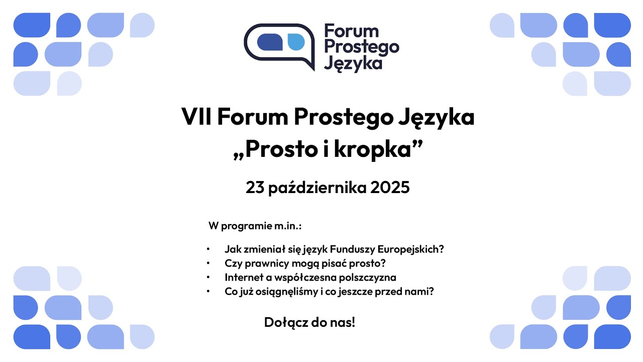 VII Forum Prostego Języka